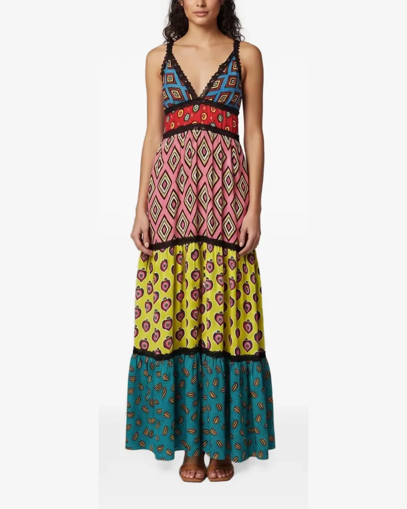 Alice + Olivia x Carla Kranendonk Maxikleid mit Print - Rosa Rosa