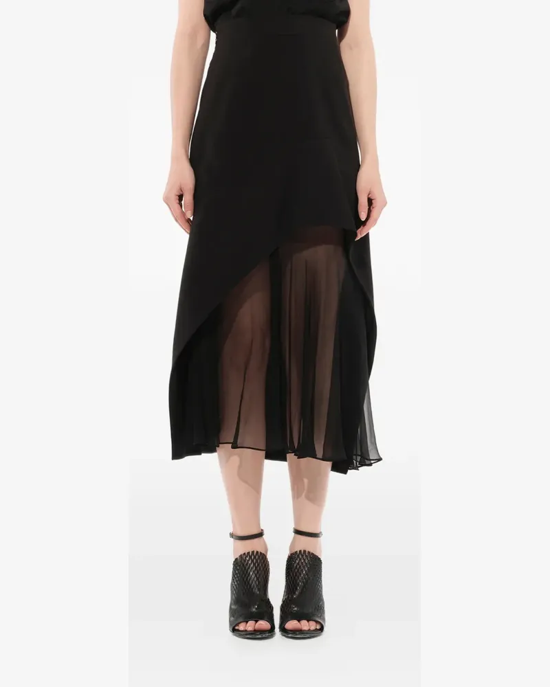 Givenchy Semi-transparenter Rock - Schwarz Schwarz