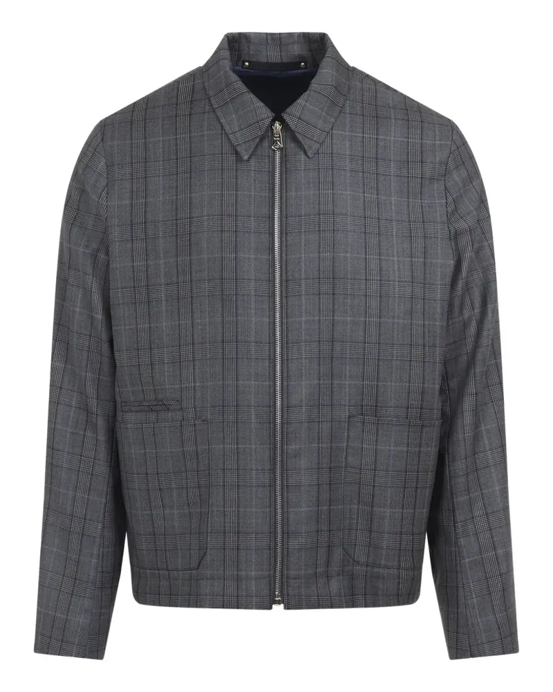 Paul Smith Karierte Jacke mit Reißverschluss - Grau Grau