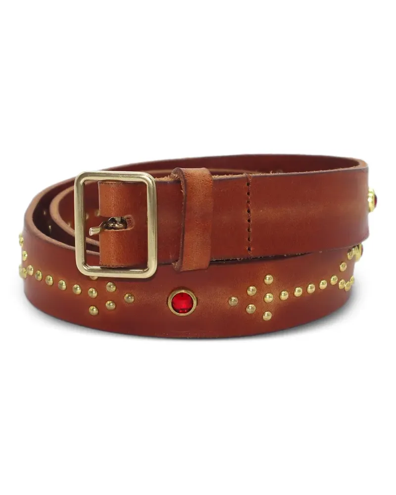 HTC Hollywood Trading Company Friends of Arrow Gürtel mit Nieten - Braun Braun
