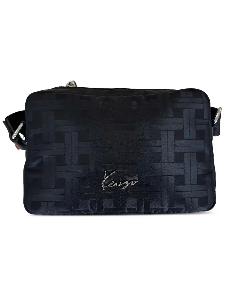Kenzo Schultertasche mit Logo-Schild - Schwarz Schwarz