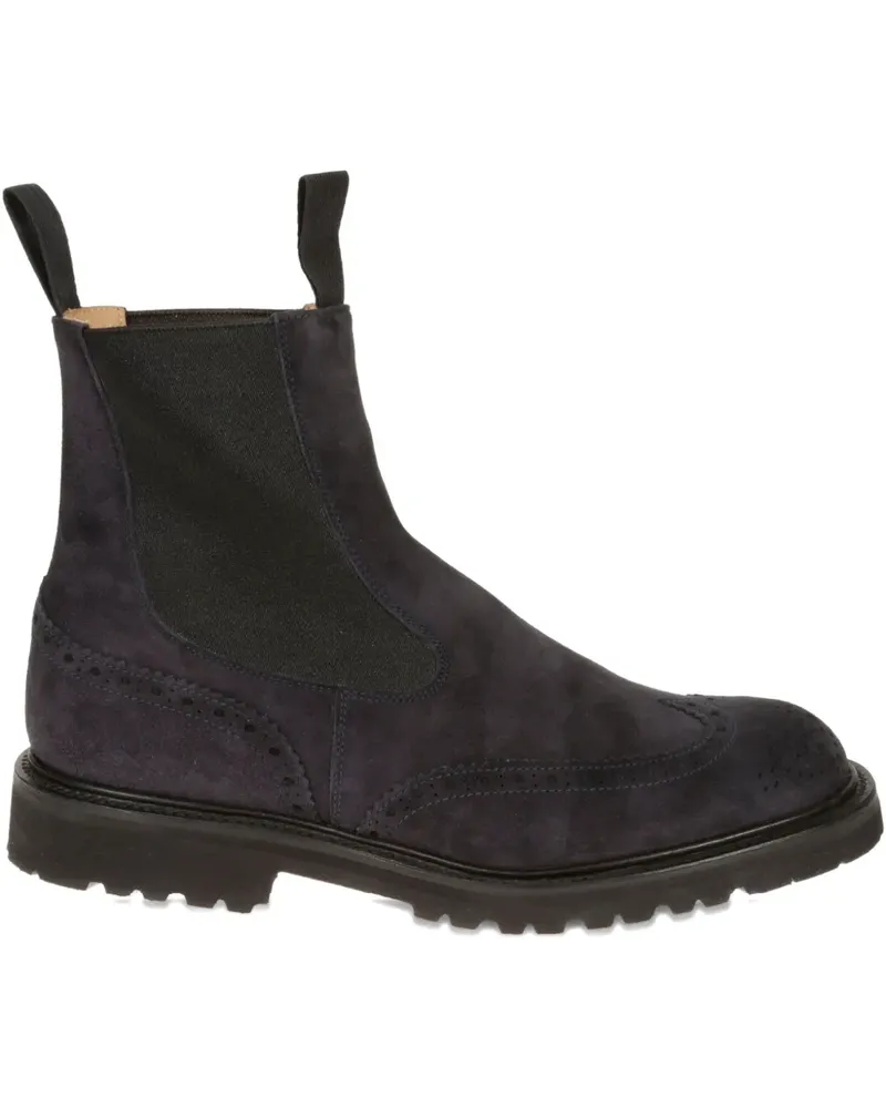 Tricker's Chelsea-Boots aus Wildleder - Blau Blau