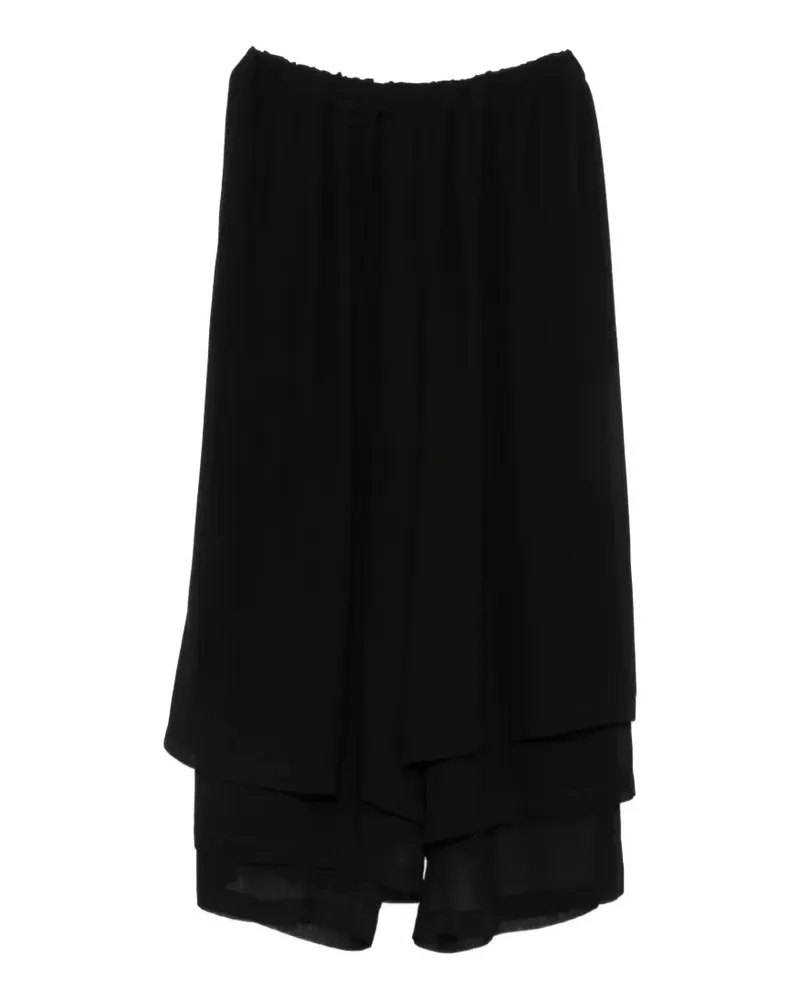 Comme des Garçons layered sheer-panel trousers - Schwarz Schwarz