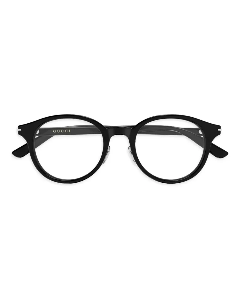 Gucci Brille mit rundem Gestell - Schwarz Schwarz