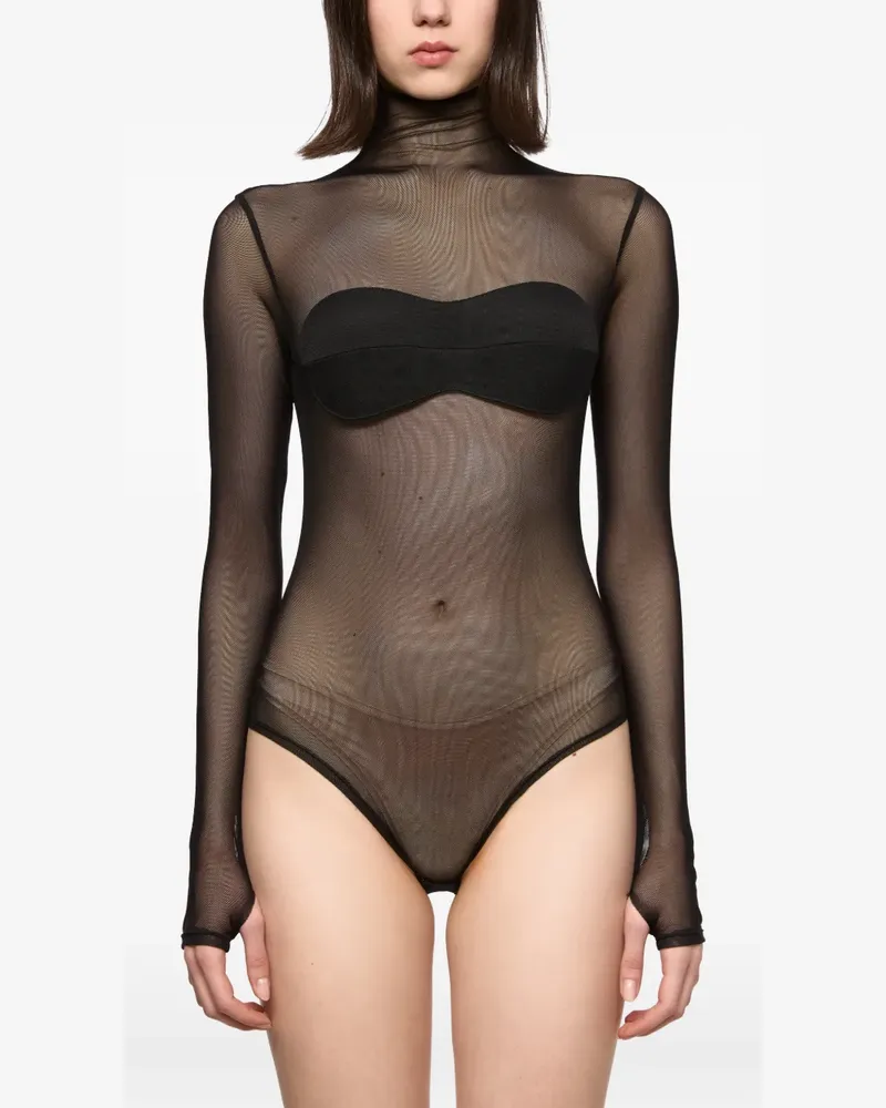 ATU Body Couture panelled body - Schwarz Schwarz