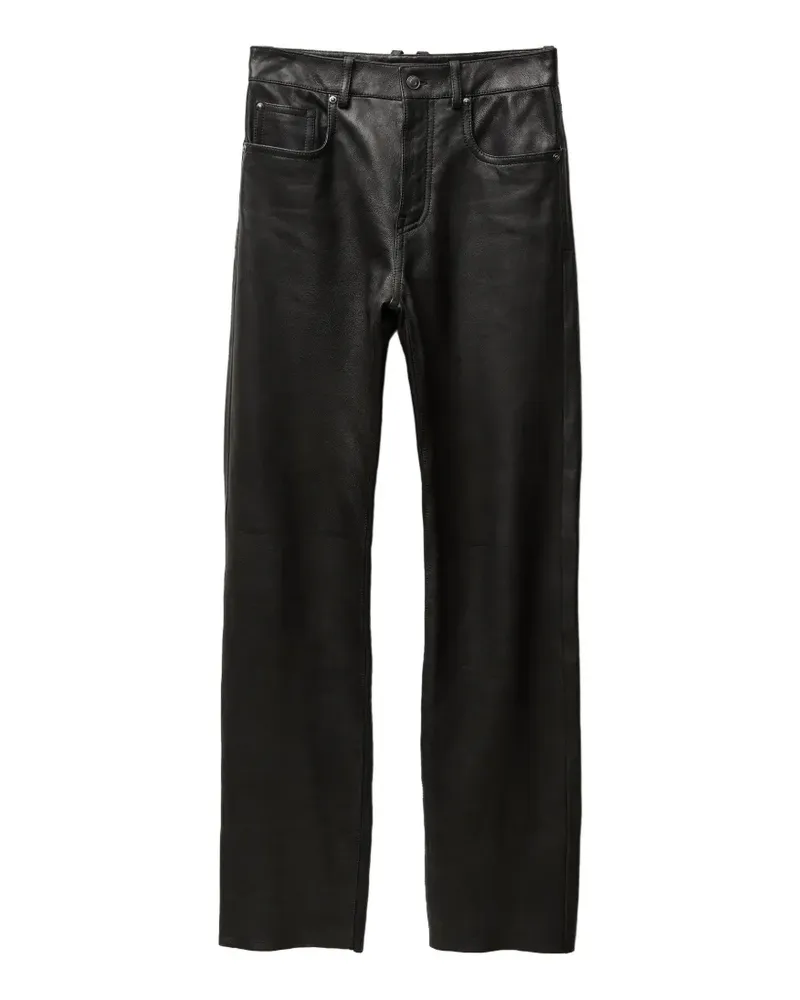 Versace Hose aus Leder - Schwarz Schwarz