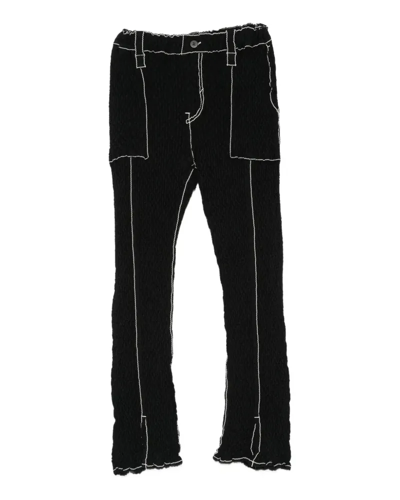 Issey Miyake Hose mit Kontrastnähten - Schwarz Schwarz