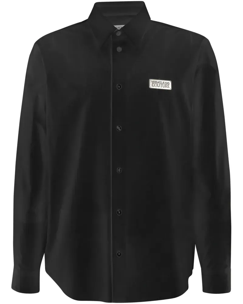 Versace Jeans Hemd mit Applikation - Schwarz Schwarz