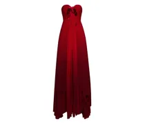 Ombré-Abendkleid mit Falten - Rot