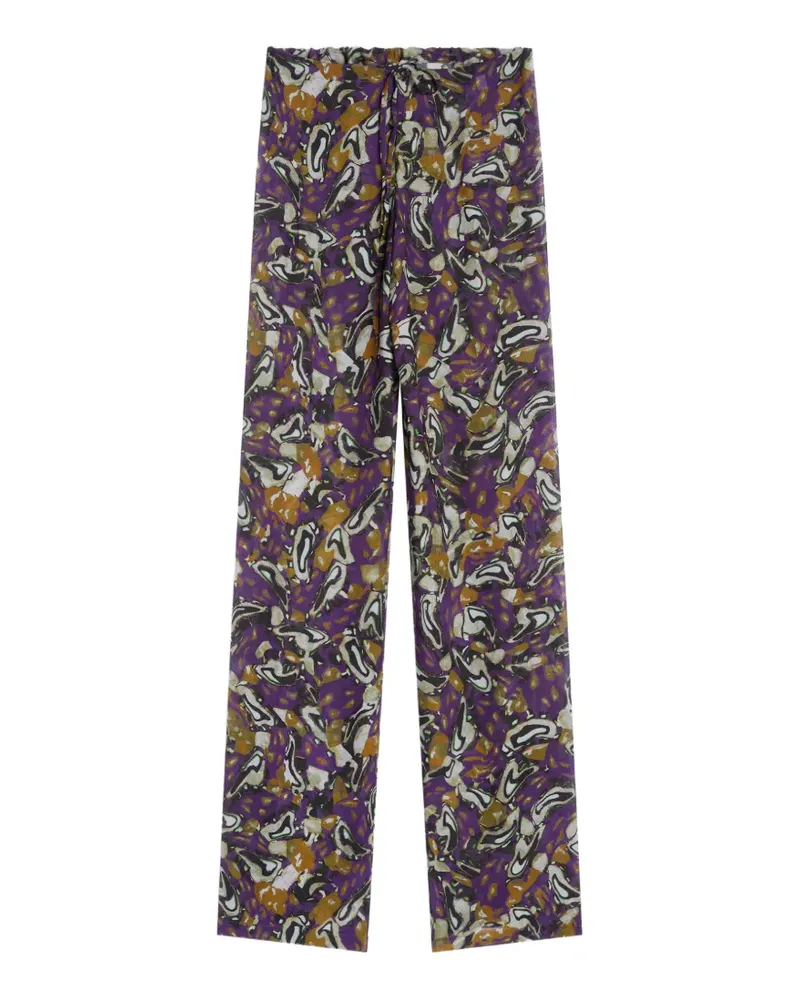 Dries van Noten Hose mit elastischem Bund - Violett Violett