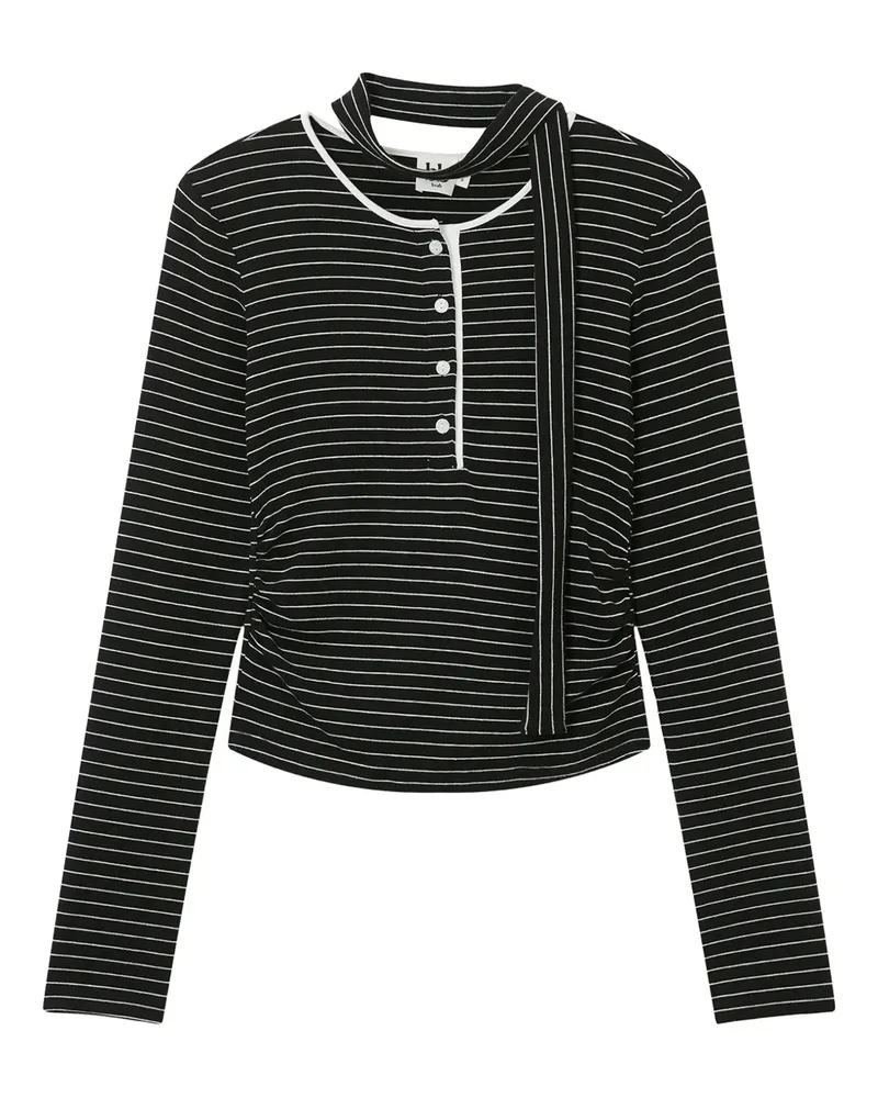 b+ab Gestreiftes Oberteil - Schwarz Schwarz