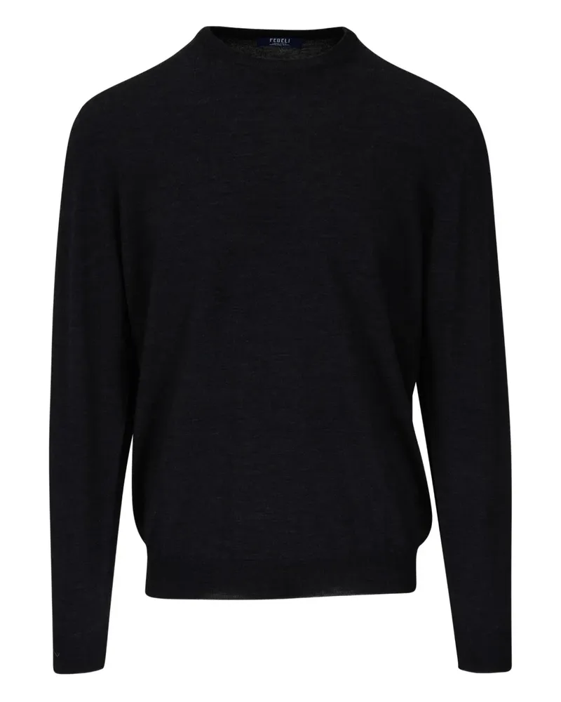 Fedeli Pullover mit rundem Ausschnitt - Schwarz Schwarz