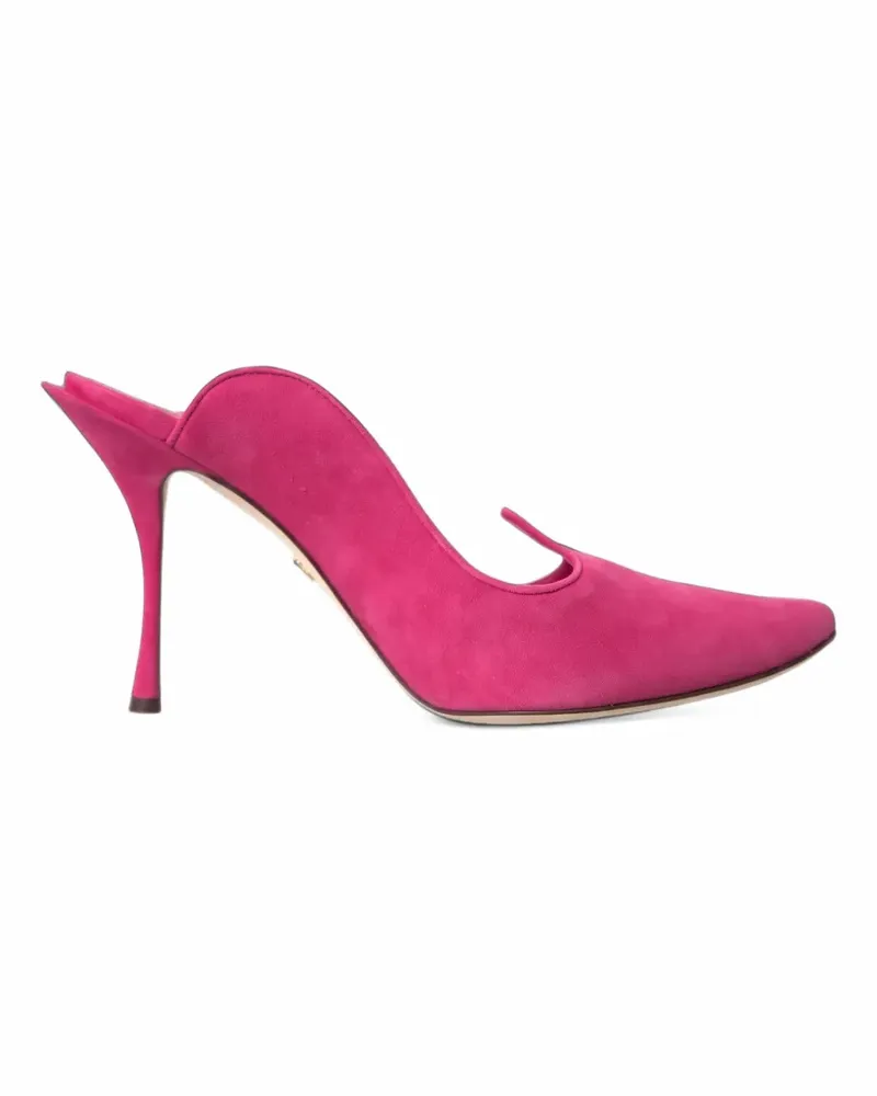Dolce & Gabbana pointed-toe suede mules - Rosa Rosa