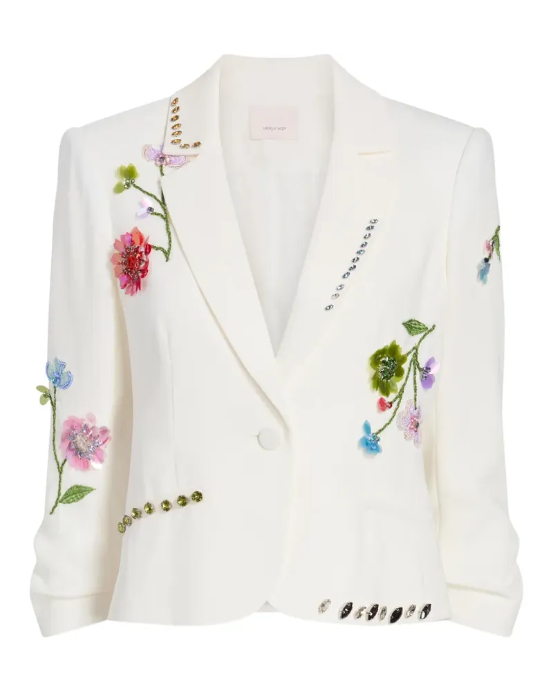 Cinq à Sept Floral Vine Le Petit Khloe Blazer - Nude Nude