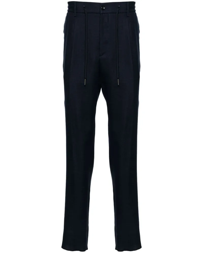 Tagliatore Halbhohe Newman Tapered-Hose - Blau Blau