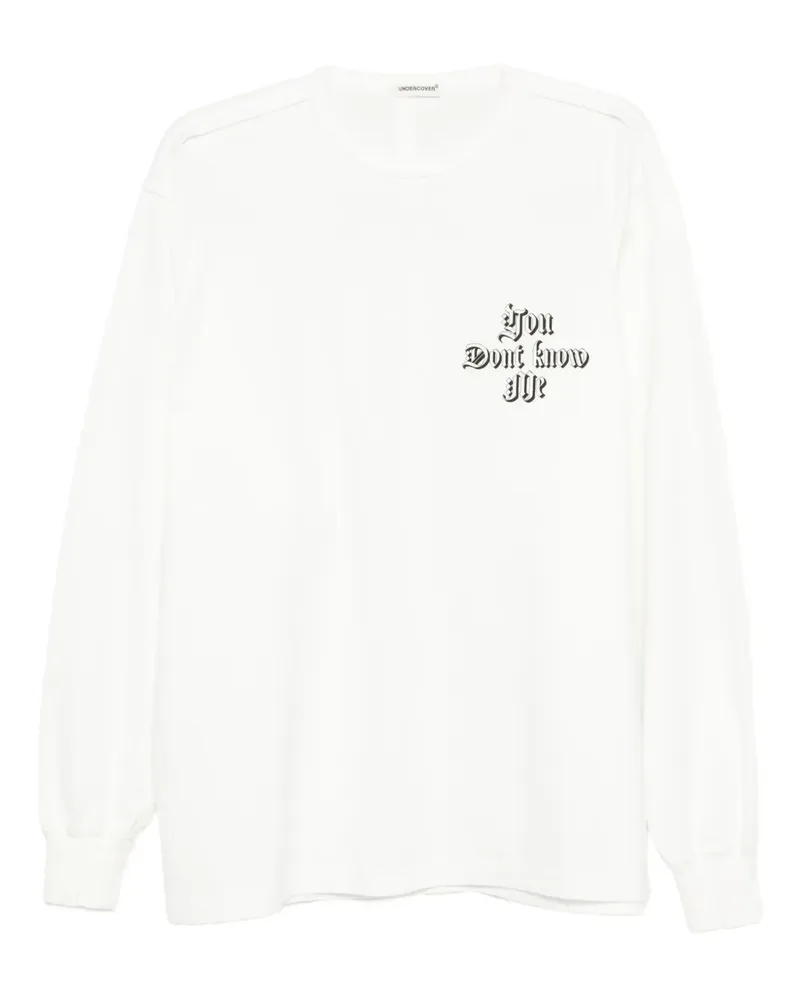 Undercover Langarmshirt mit grafischem Print - Weiß Weiß