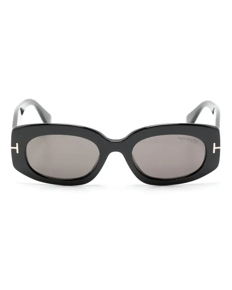 Tom Ford Sonnenbrille mit eckigem Gestell - Schwarz Schwarz