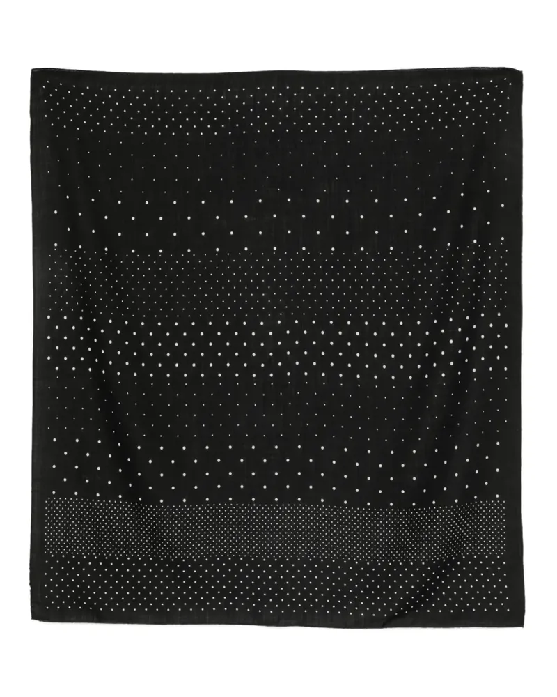 Destin polka-dot wool scarf - Schwarz Schwarz