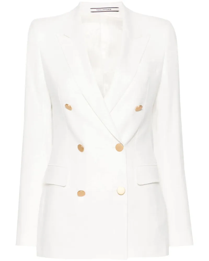 Tagliatore Doppelreihiger Blazer - Weiß Weiß