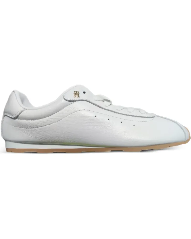 Tommy Hilfiger TH monogram leather sneakers - Weiß Weiß