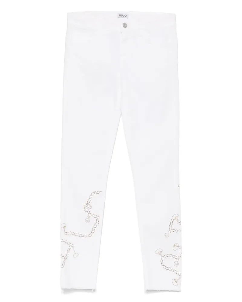 Liu Jo Strassverzierte Jeans - Weiß Weiß