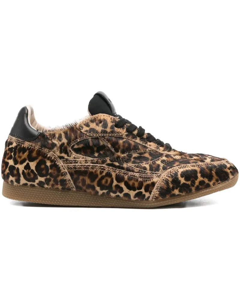D.A.T.E. Sneakers mit Leoparden-Print - Braun Braun
