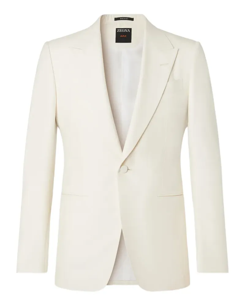 Ermenegildo Zegna Smoking-Jacke aus Seide - Weiß Weiß