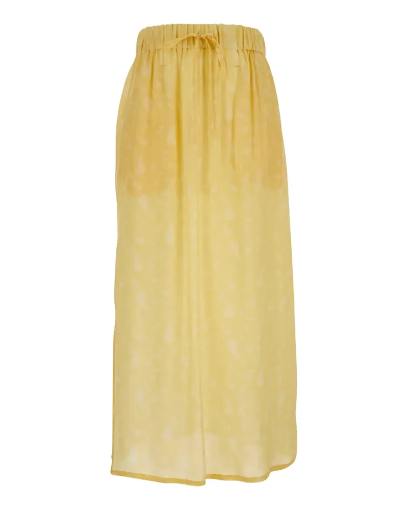 Mauro Grifoni floral-print midi skirt - Gelb Gelb