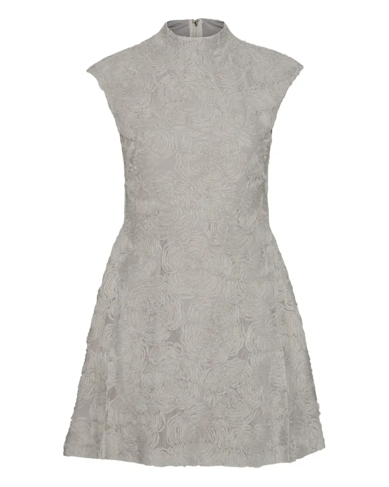 ROTATE Birger Christensen Minikleid mit Blumenmuster - Grau Grau