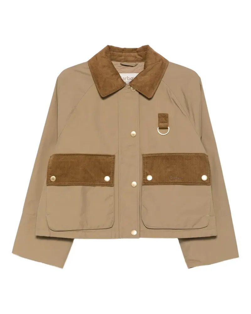 Barbour Phoebe Jacke mit Cordbesatz - Nude Nude