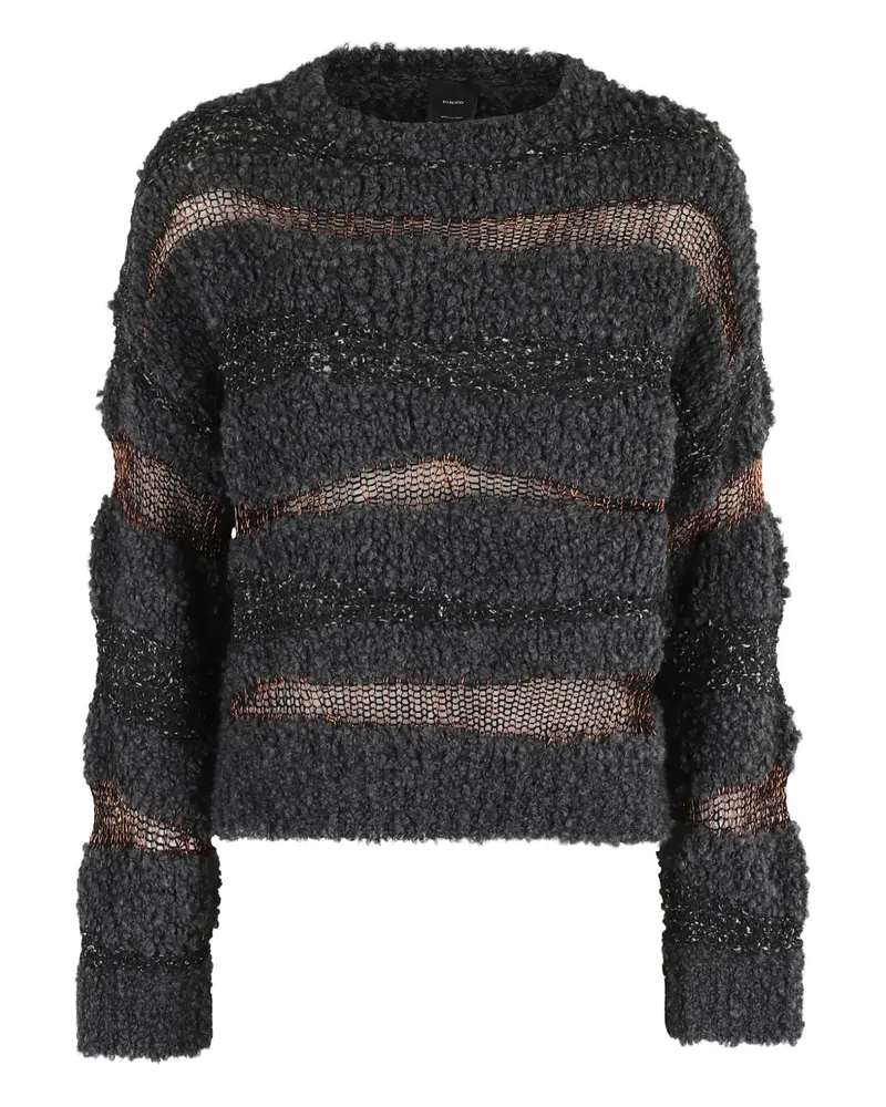 Pinko Langärmeliger Pullover mit Metallic-Streifen - Grau Grau