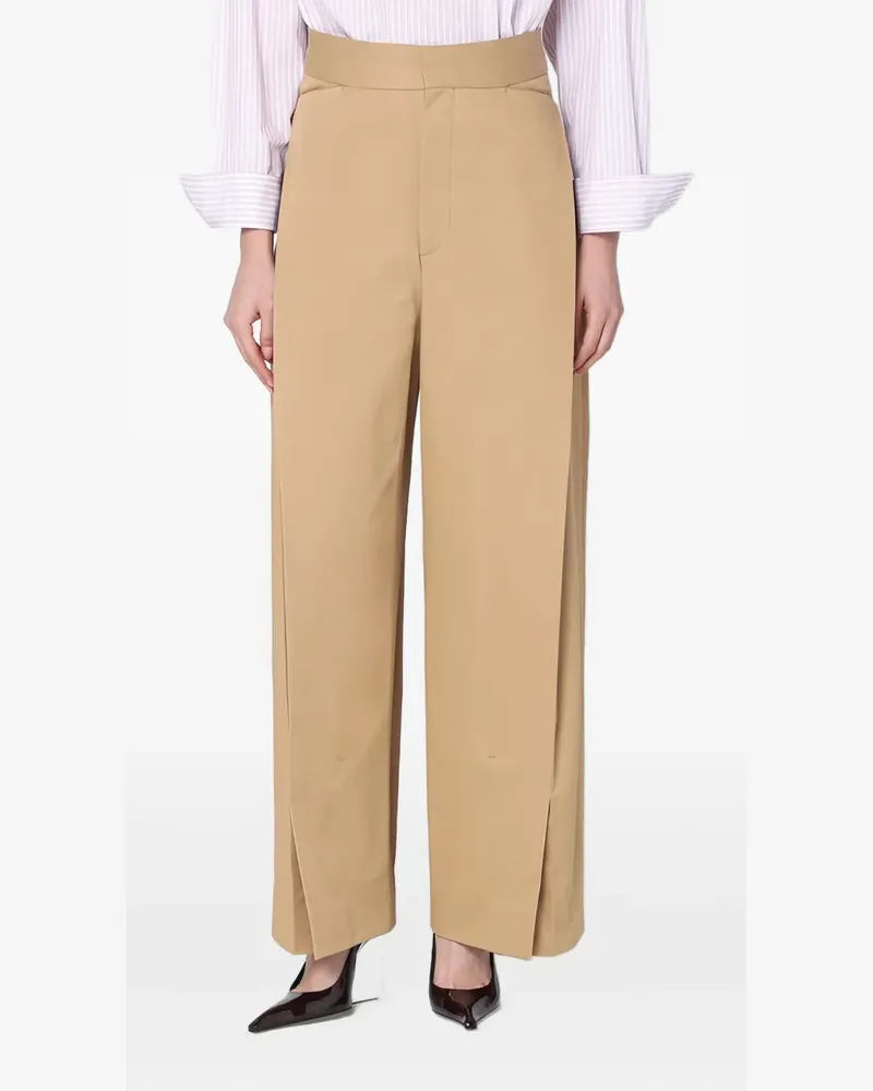 Victoria Beckham Hose im Layering-Look - Nude Nude