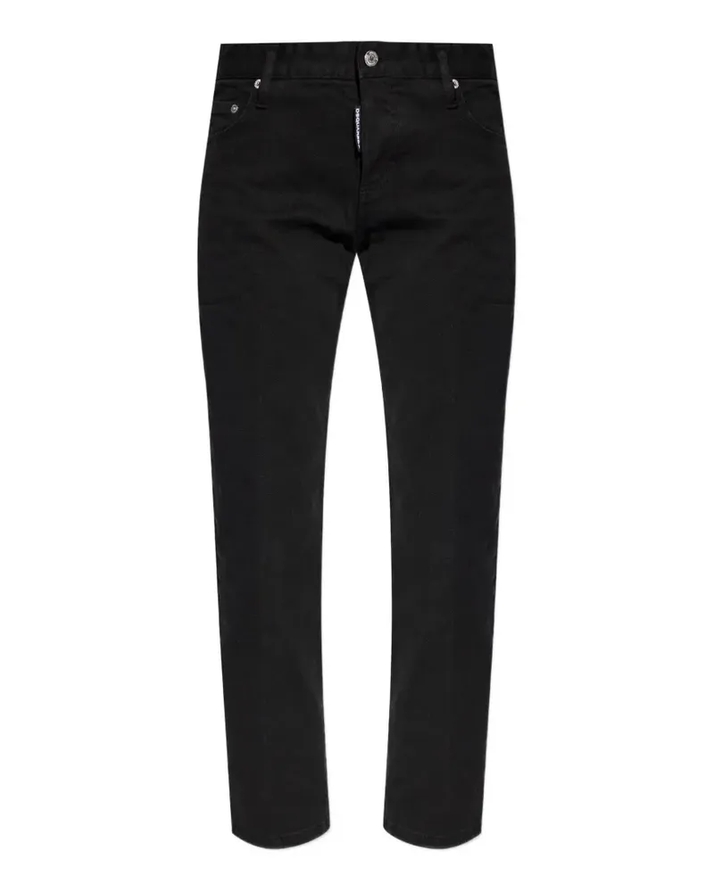 Dsquared2 Teddy Jeans mit silberfarbenen Knöpfen - Schwarz Schwarz