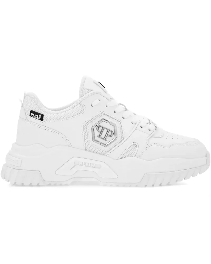 Philipp Plein New Predator Sneakers mit Logo - Weiß Weiß