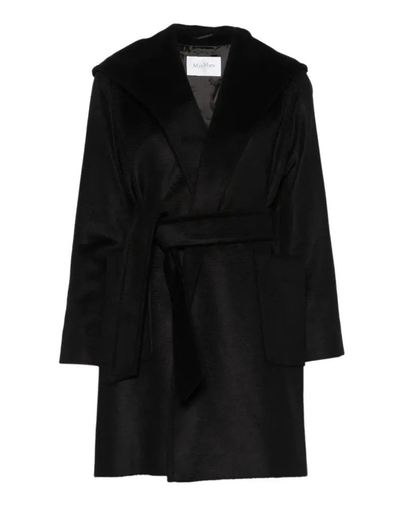 Max Mara Camel Mantel im Morgenmantel-Stil - Schwarz Schwarz