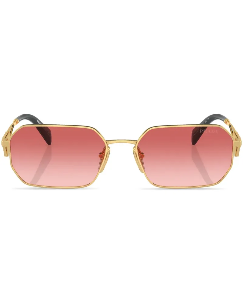 Prada Sonnenbrille mit eckigem Gestell - Gold Gold