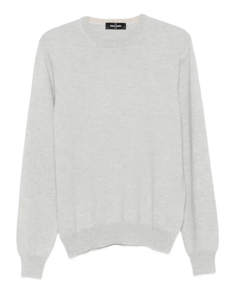 Gran Sasso Pullover mit geripptem Besatz - Grau Grau
