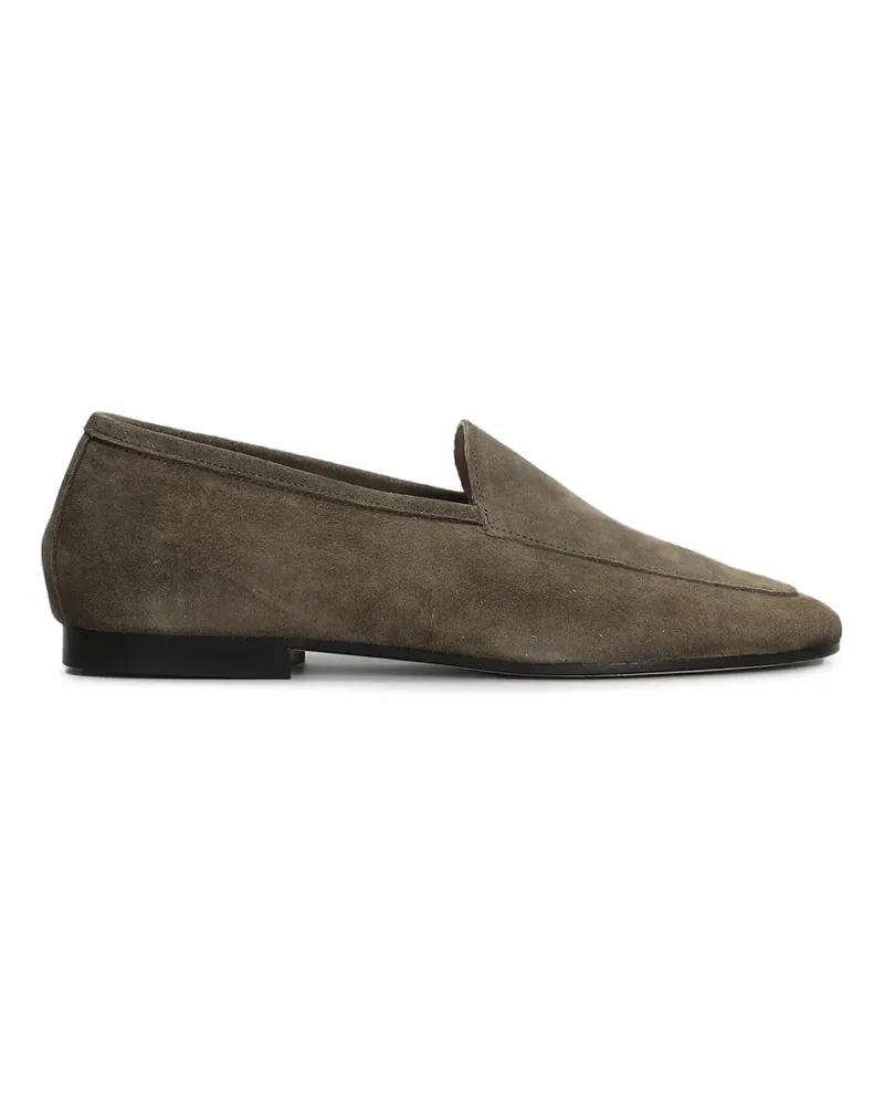 Anniel almond-toe suede loafers - Grau Grau