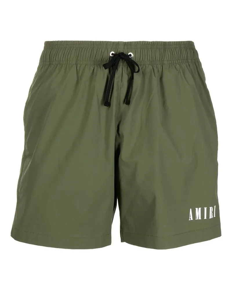 Amiri Badeshorts mit Logo-Print - Grün Grün