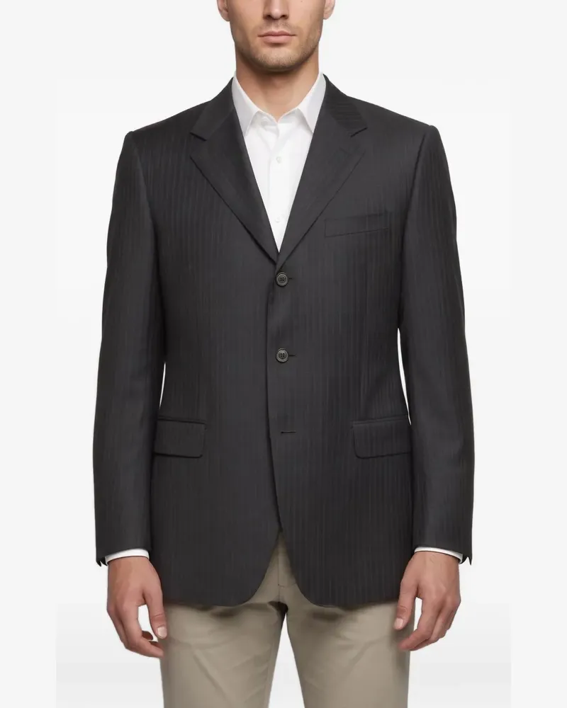 Canali pinstripe single-breasted blazer - Grau Grau