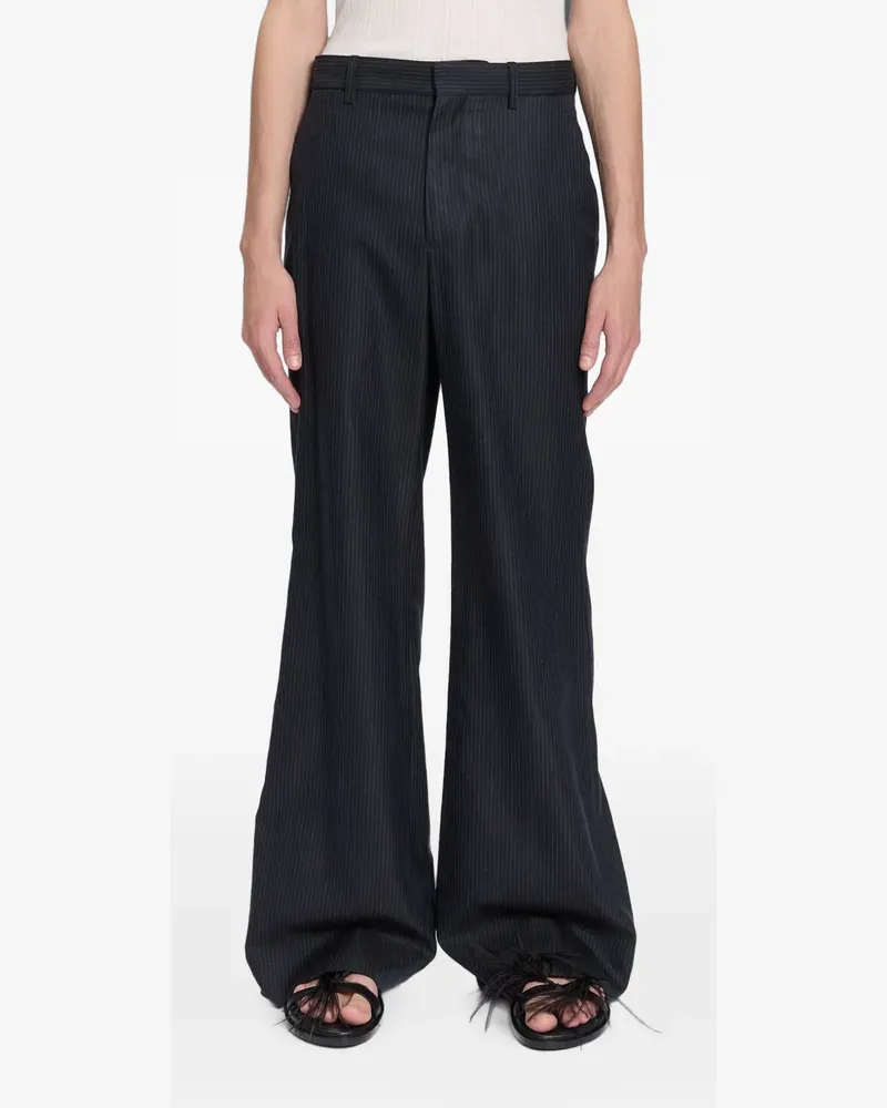 Ann Demeulemeester Darius Hose mit Nadelstreifen - Schwarz Schwarz