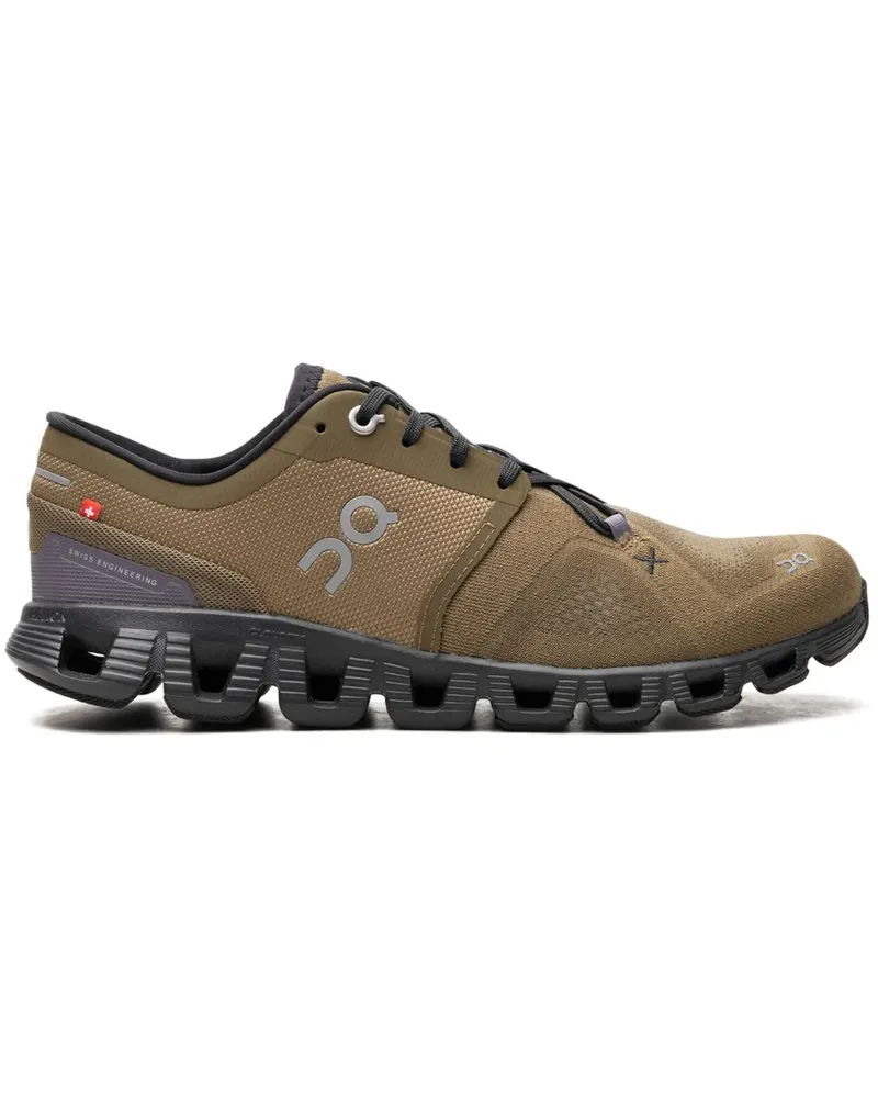 ON Cloud X 3 "Hunter/Black" Sneakers - Braun Braun