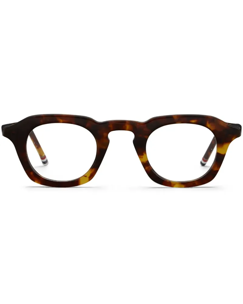 Thom Browne Eckige Brille in Schildpattoptik - Braun Braun