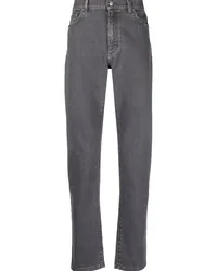 Ermenegildo Zegna Halbhohe Straight-Leg-Jeans Grau