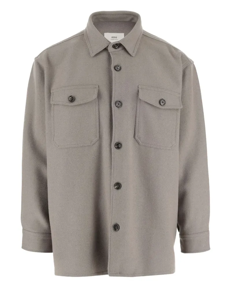 AMI Paris Klassische Hemdjacke - Nude Nude