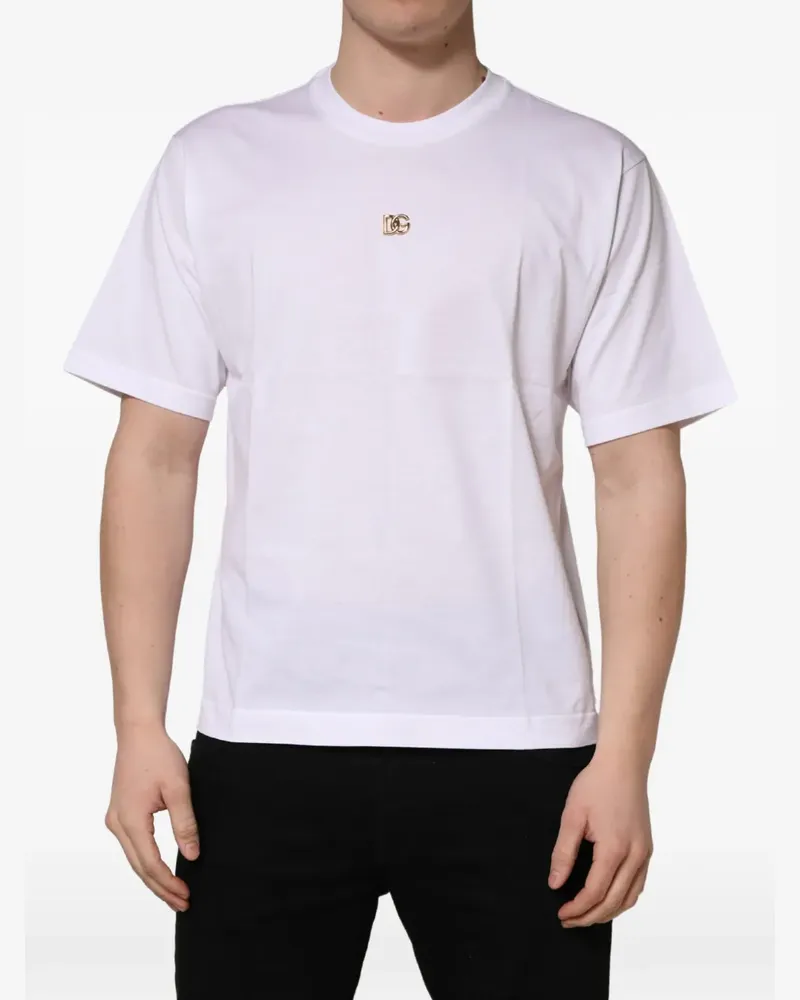 Dolce & Gabbana logo-plaque T-shirt - Weiß Weiß
