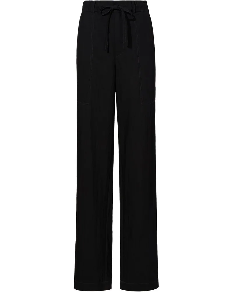 Proenza Schouler Gerade Hose mit Kordelzug - Schwarz Schwarz