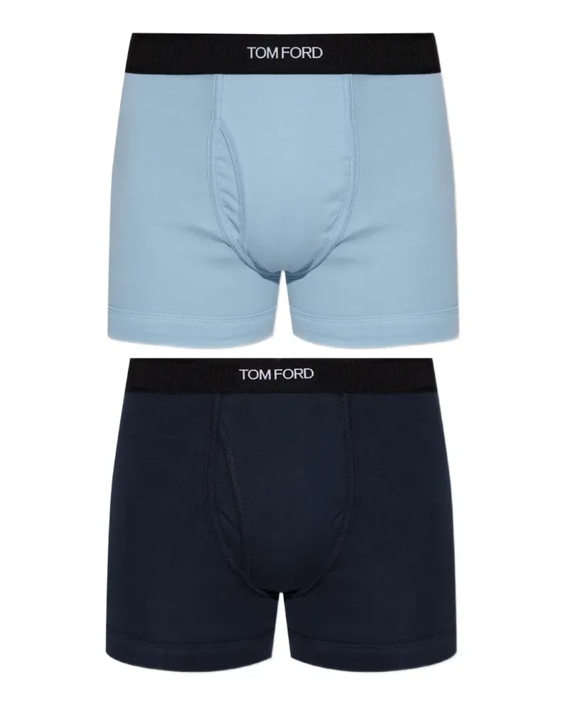 Tom Ford Boxershorts mit Logo-Bund (2er-Set) - Blau Blau