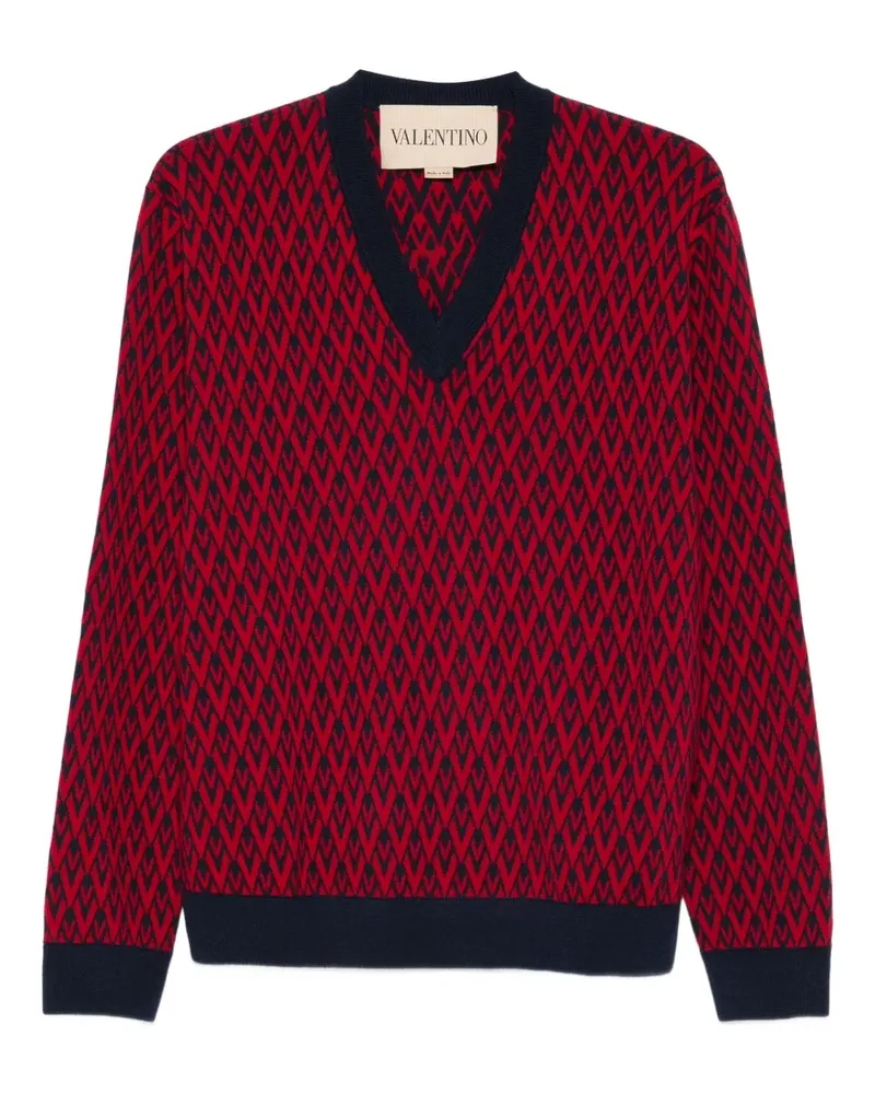 Valentino Garavani Pullover mit geometrischem Muster - Rot Rot