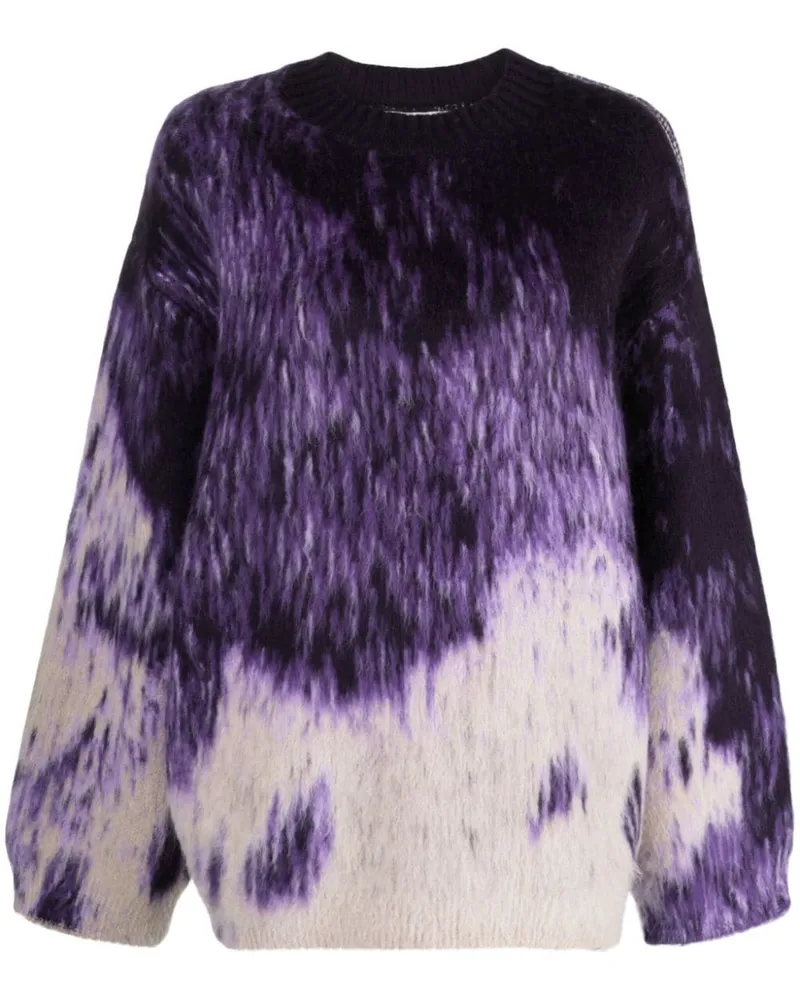 ATTICO Rundie Pullover mit Farbverlauf-Optik - Violett Violett